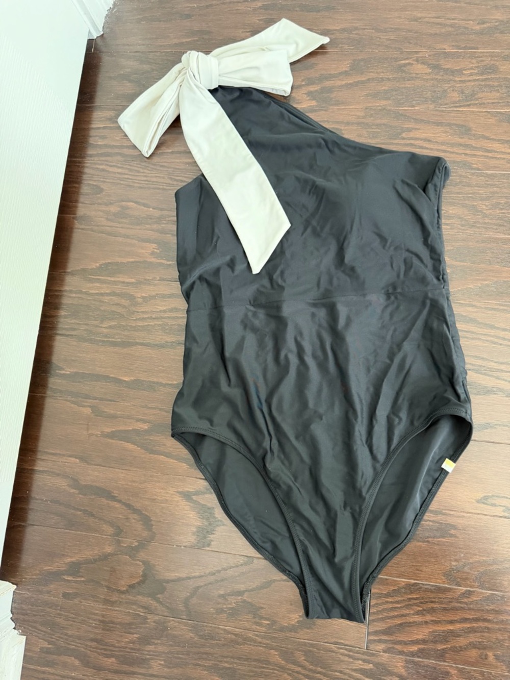 Summersalt Black One-Piece Swimsuit with Cream bow
